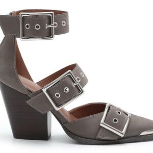 Mi.iM Gray Buckle Strap Heels